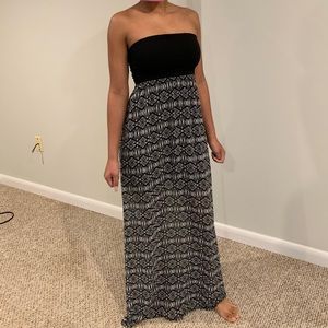 Black and White strapless dress🖤🤍